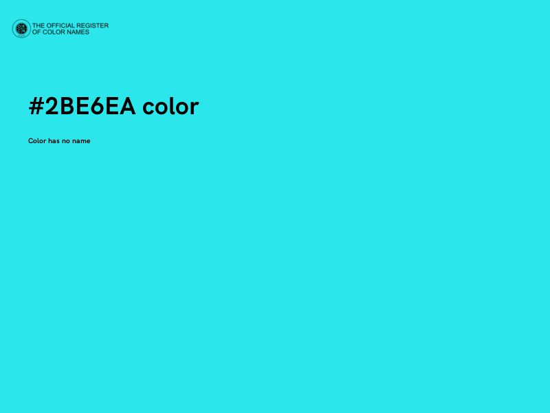 #2BE6EA color image