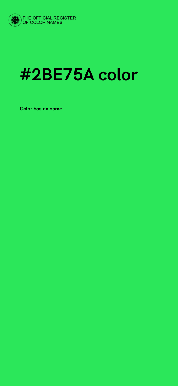 #2BE75A color image