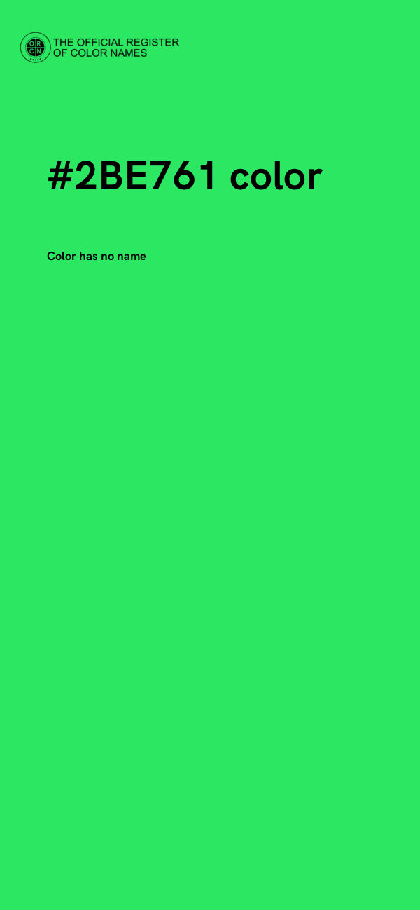 #2BE761 color image
