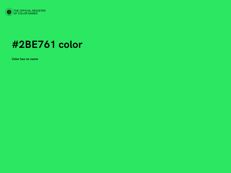 #2BE761 color image