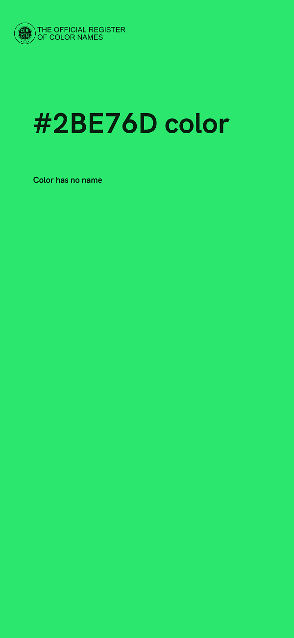 #2BE76D color image