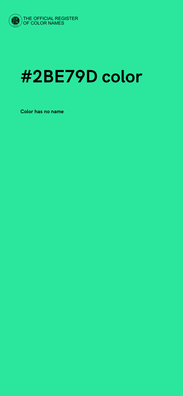 #2BE79D color image