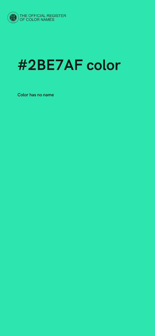 #2BE7AF color image