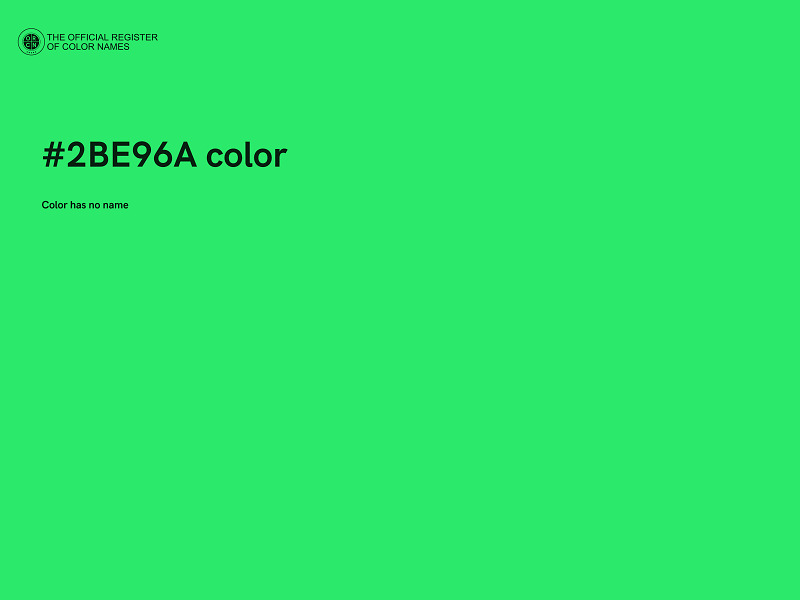 #2BE96A color image