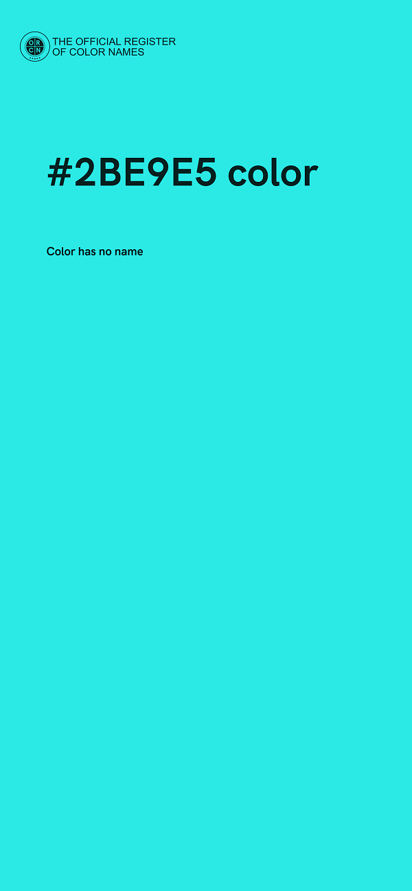 #2BE9E5 color image