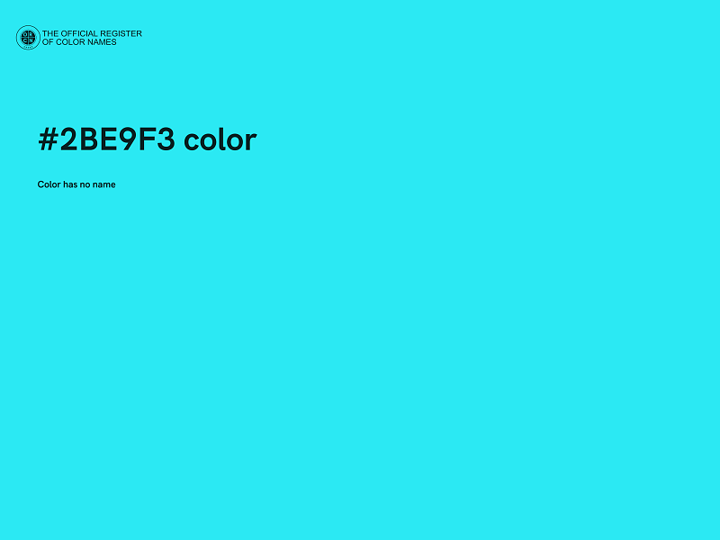 #2BE9F3 color image