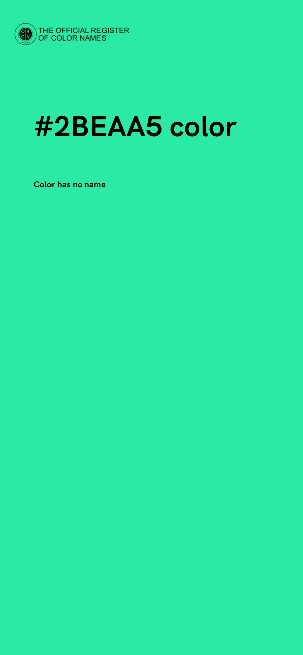 #2BEAA5 color image