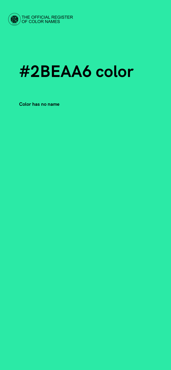 #2BEAA6 color image