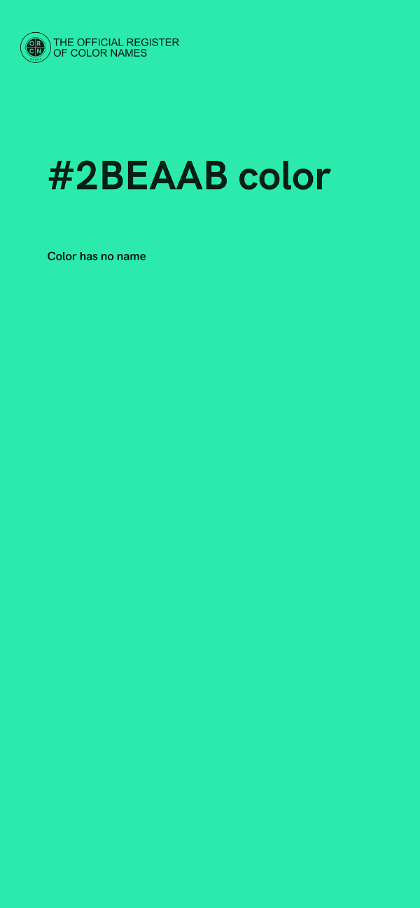 #2BEAAB color image