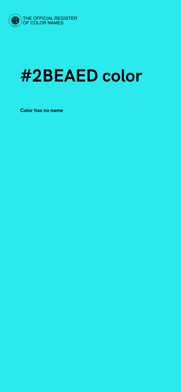 #2BEAED color image