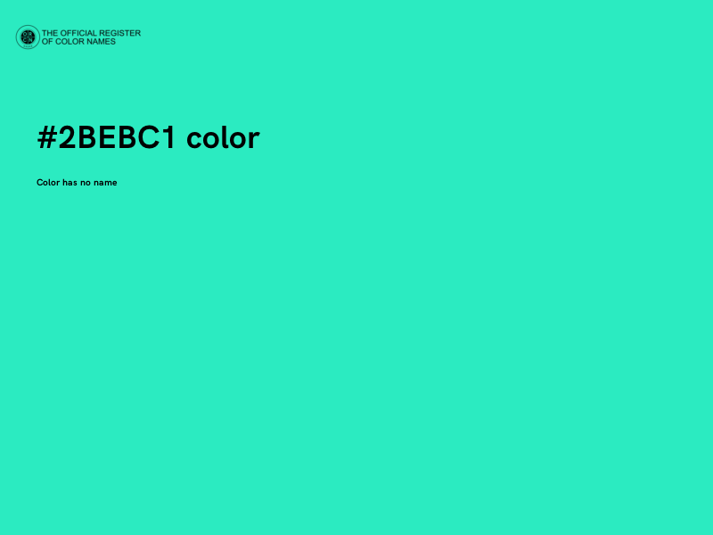 #2BEBC1 color image