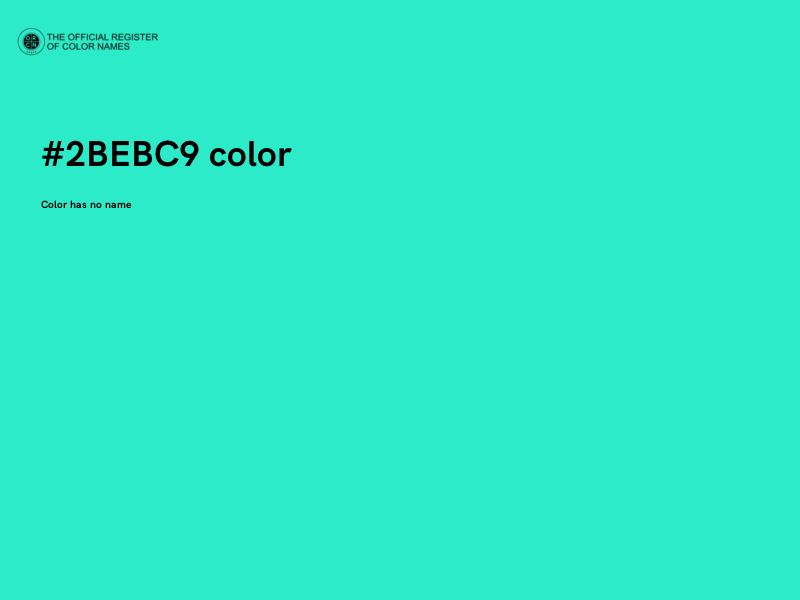 #2BEBC9 color image