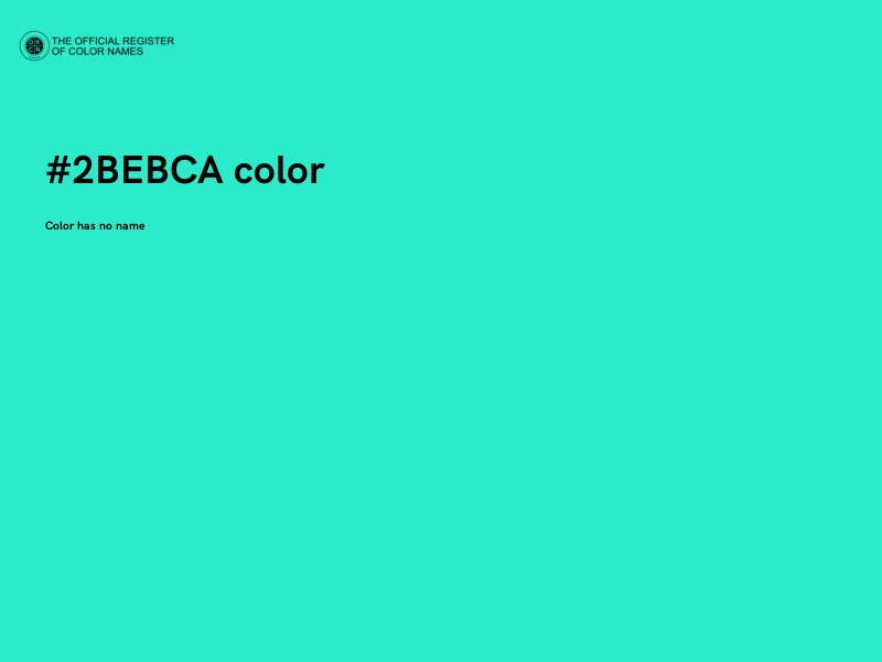 #2BEBCA color image