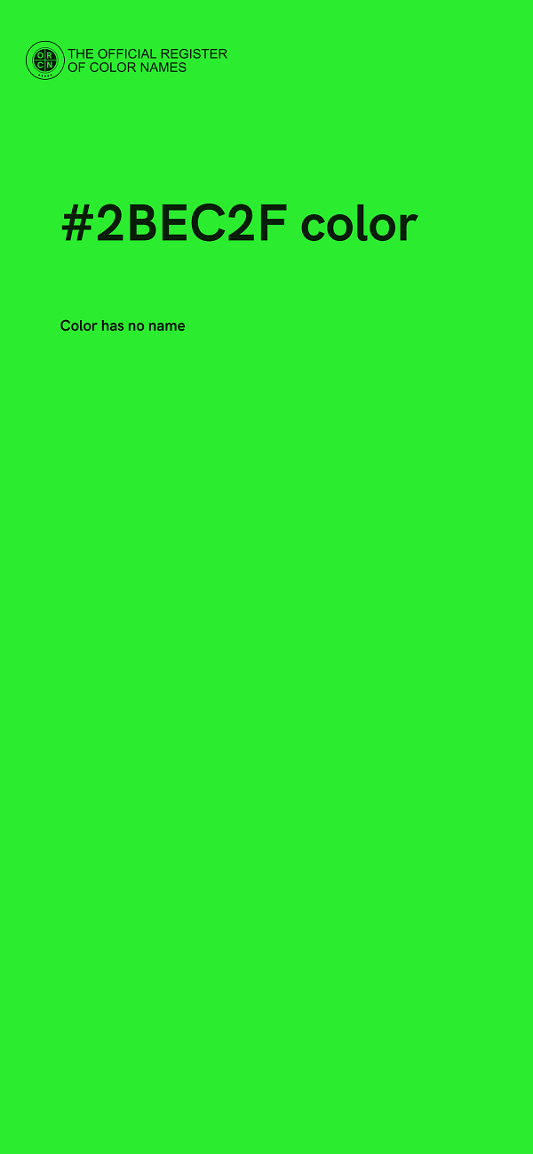#2BEC2F color image
