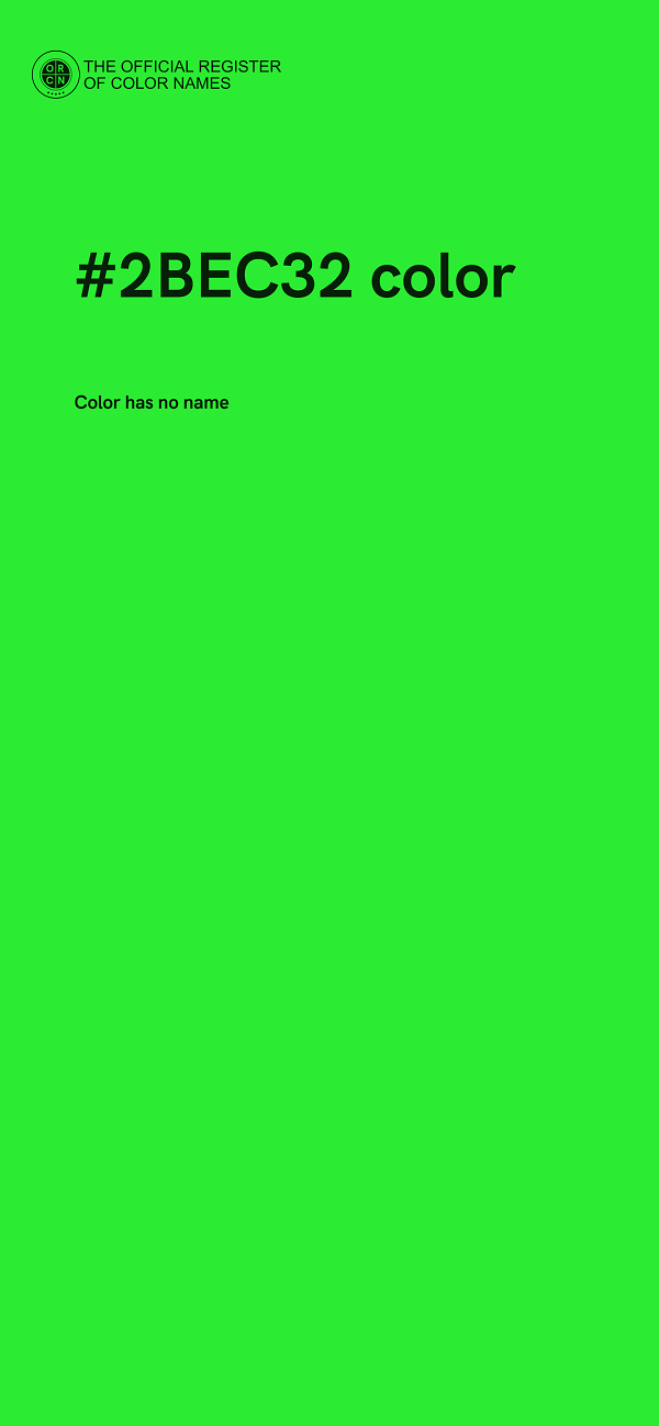 #2BEC32 color image