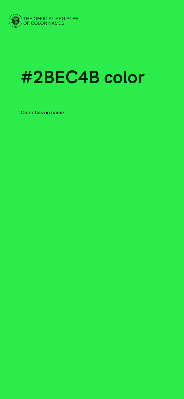 #2BEC4B color image