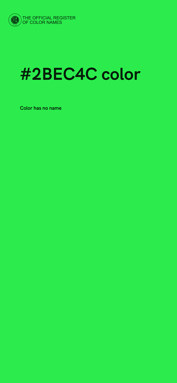 #2BEC4C color image