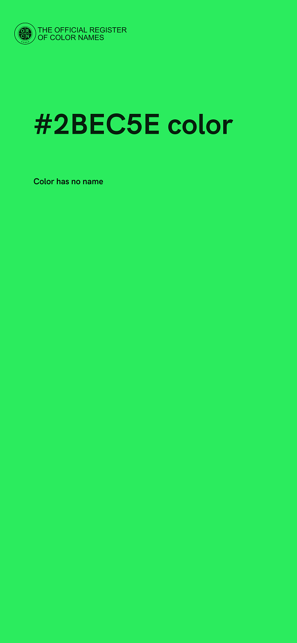 #2BEC5E color image