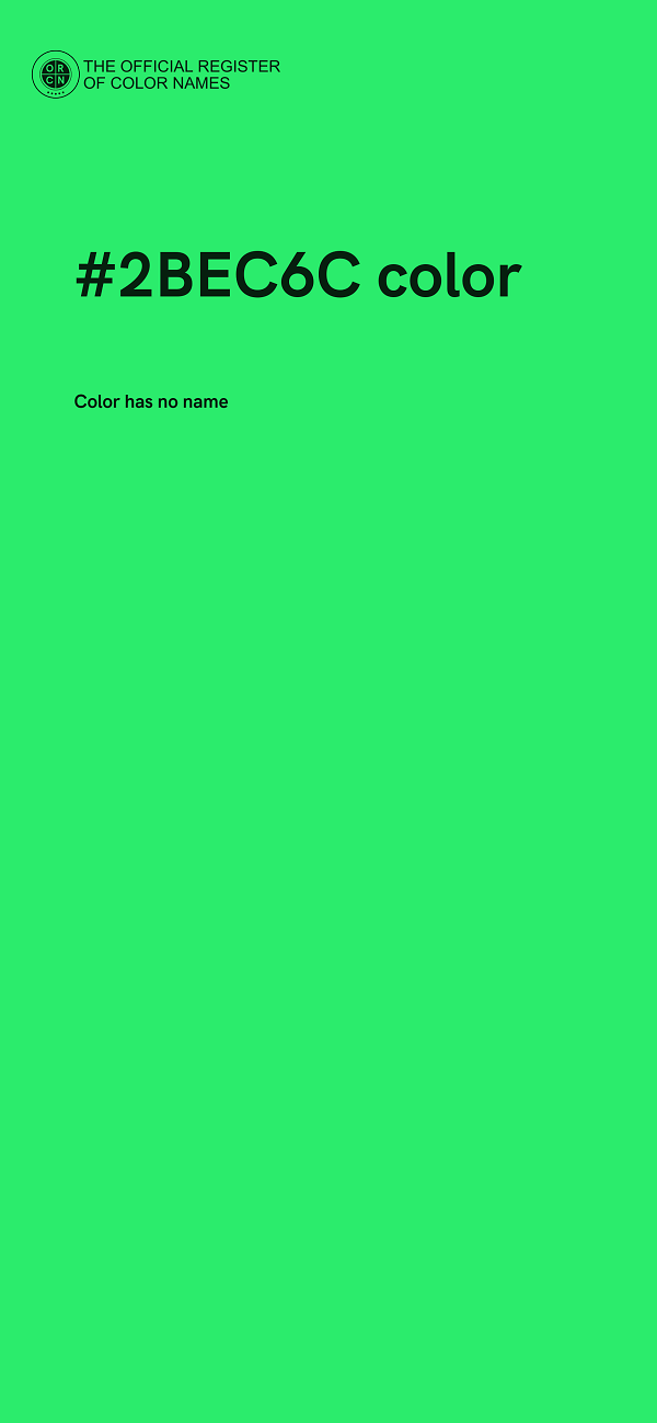 #2BEC6C color image