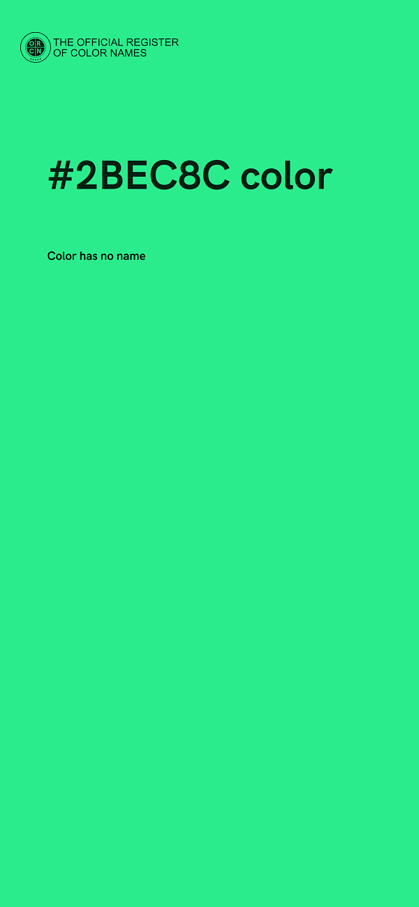 #2BEC8C color image