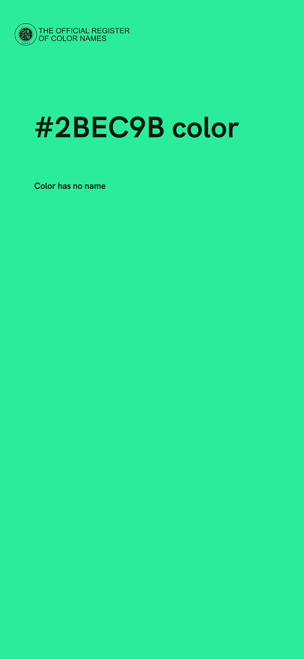 #2BEC9B color image