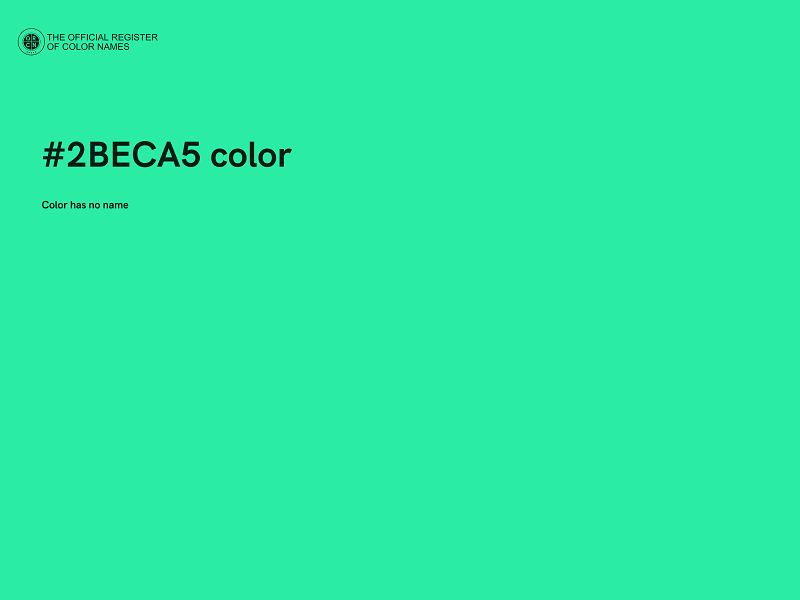 #2BECA5 color image