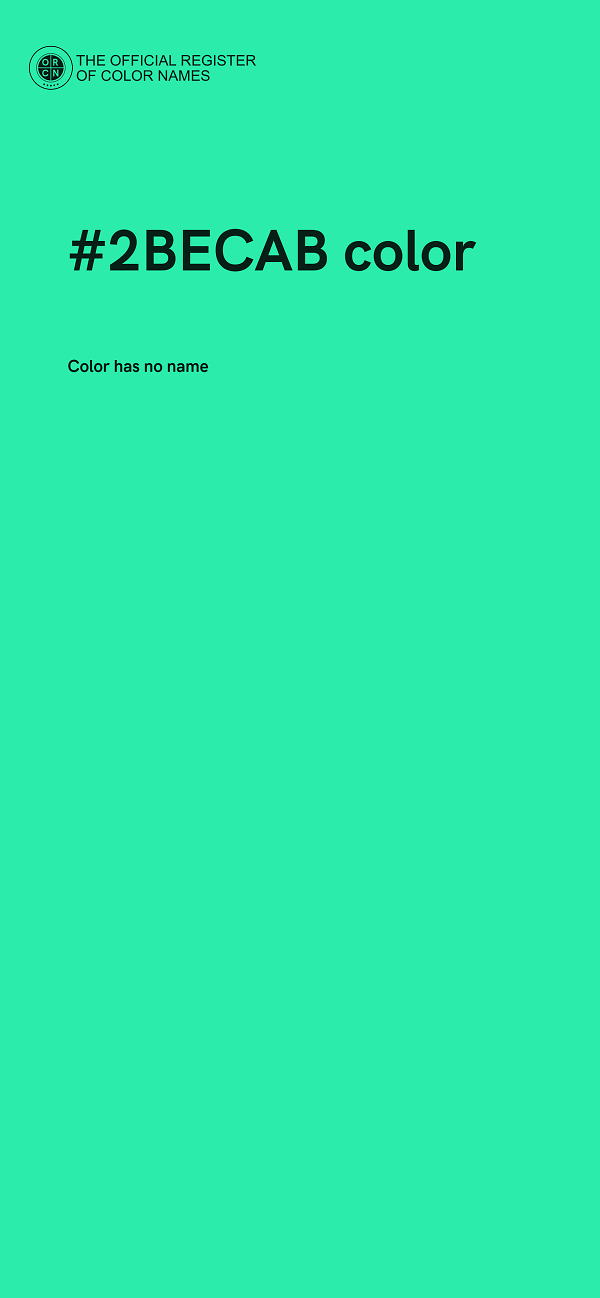 #2BECAB color image