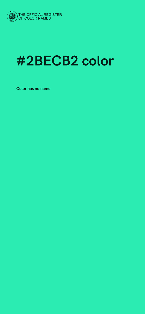 #2BECB2 color image