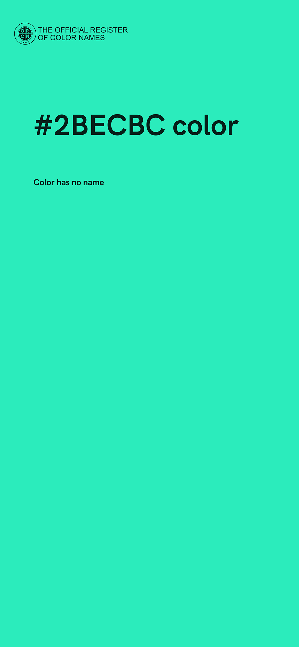 #2BECBC color image