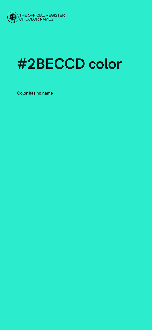 #2BECCD color image