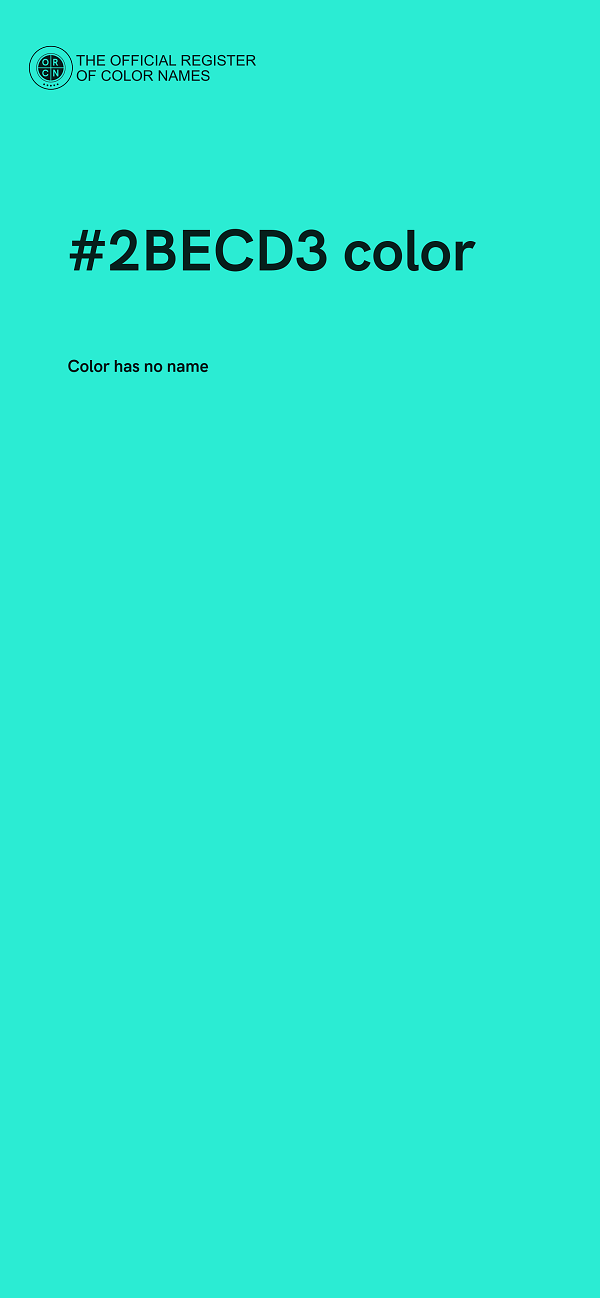 #2BECD3 color image