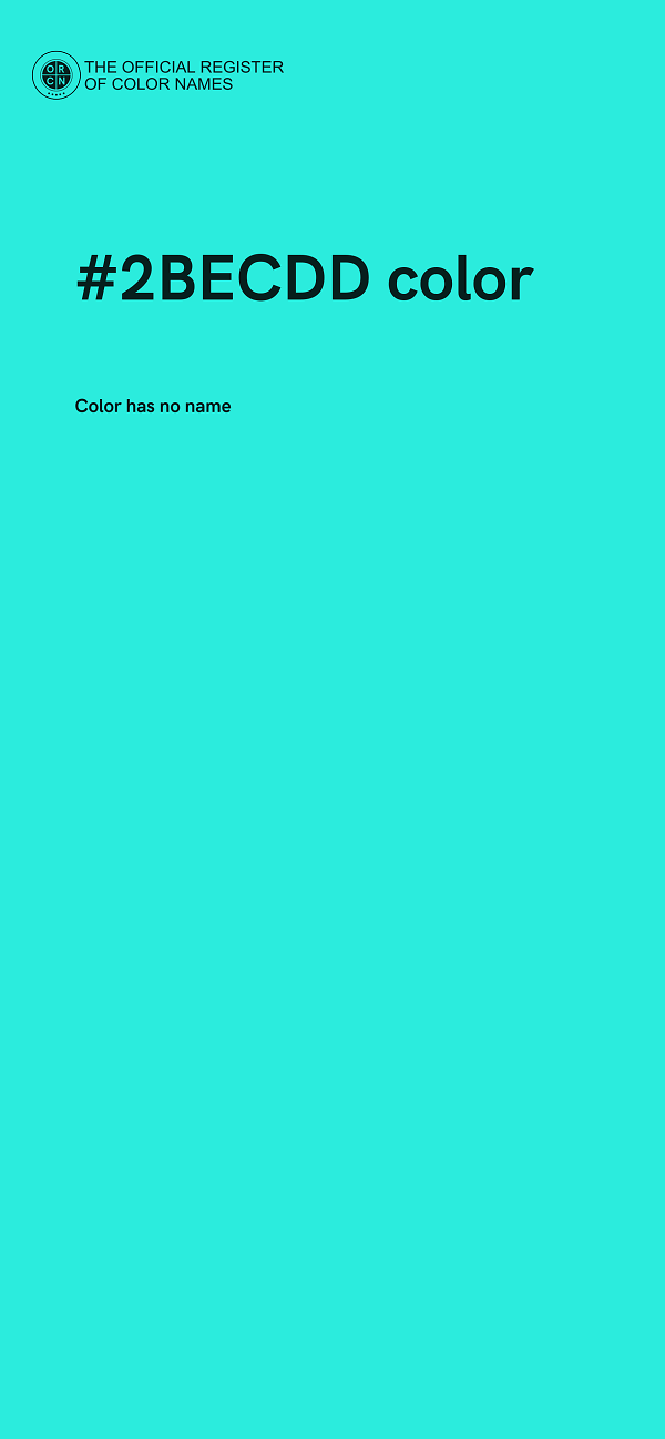 #2BECDD color image