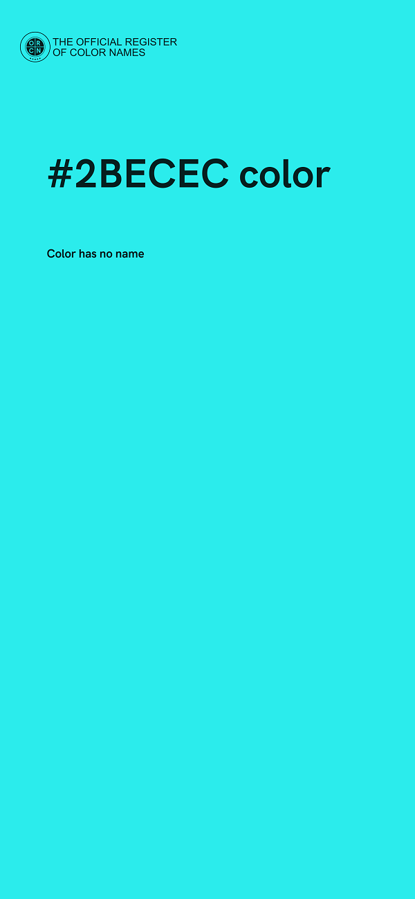 #2BECEC color image