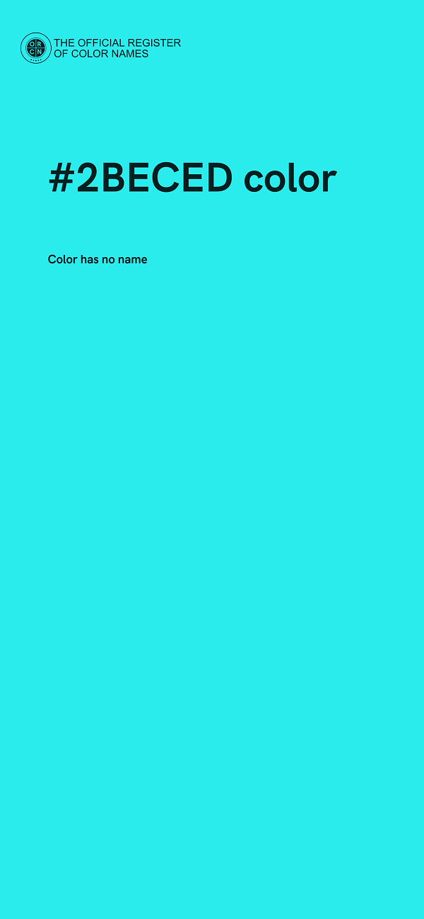 #2BECED color image