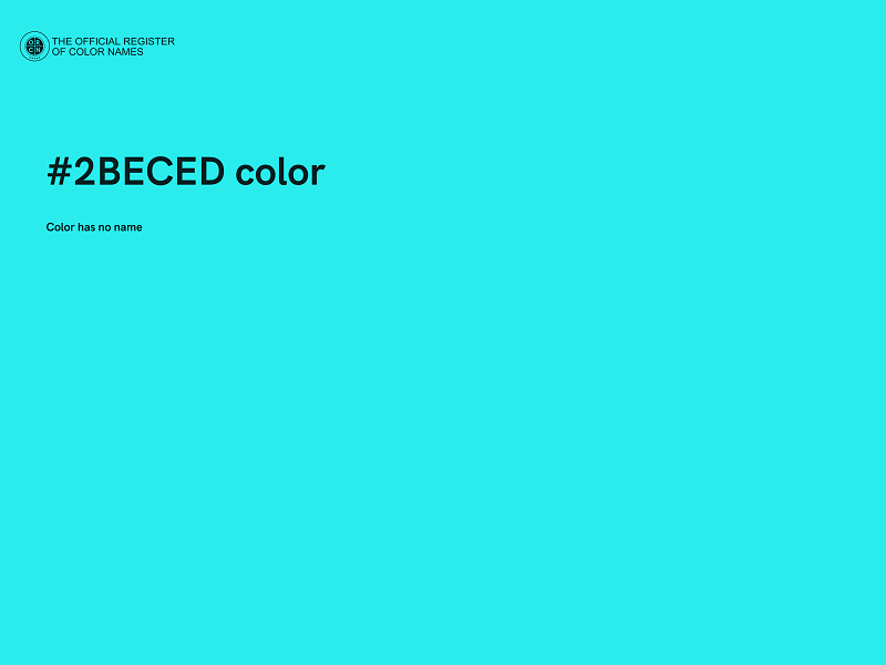 #2BECED color image