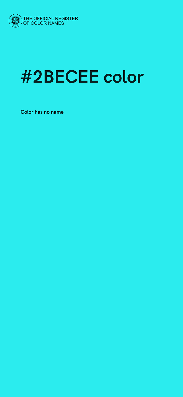 #2BECEE color image
