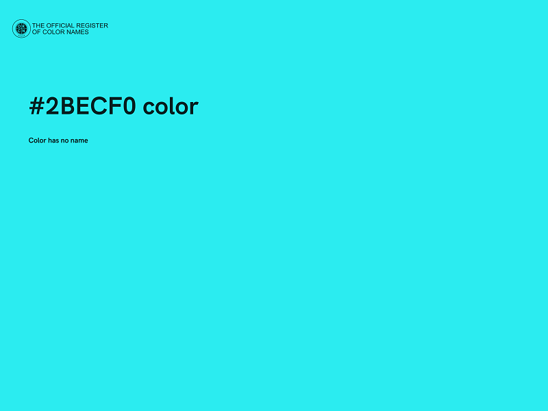 #2BECF0 color image