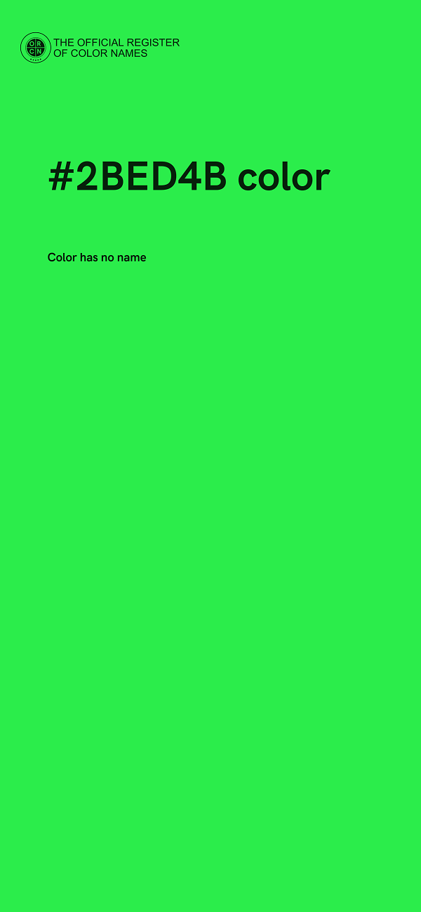 #2BED4B color image