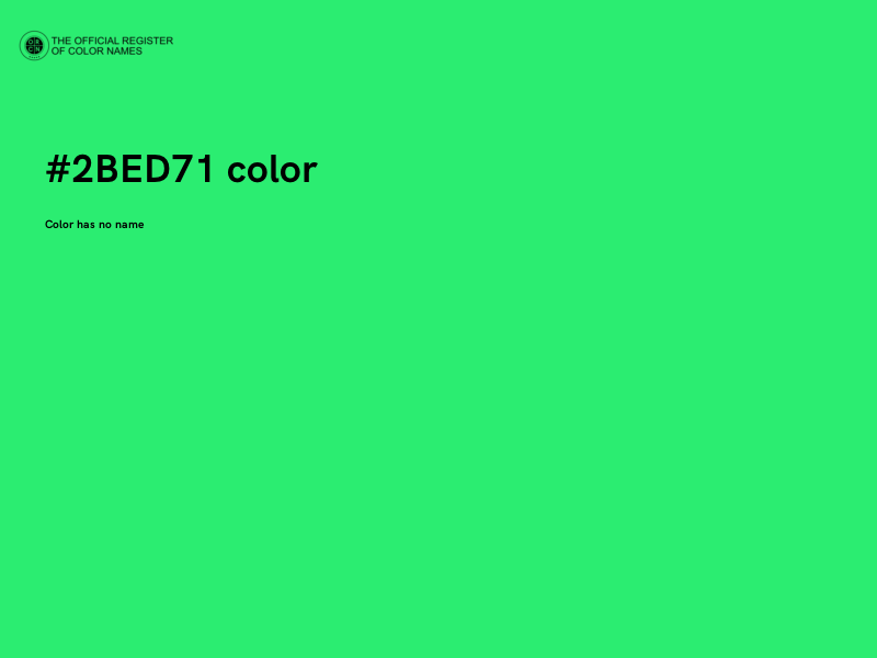 #2BED71 color image