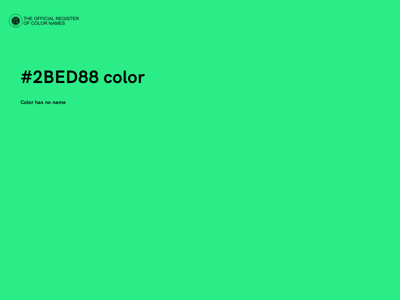 #2BED88 color image