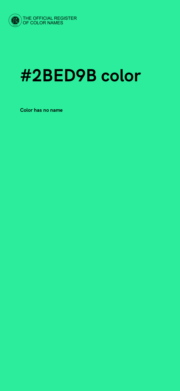 #2BED9B color image