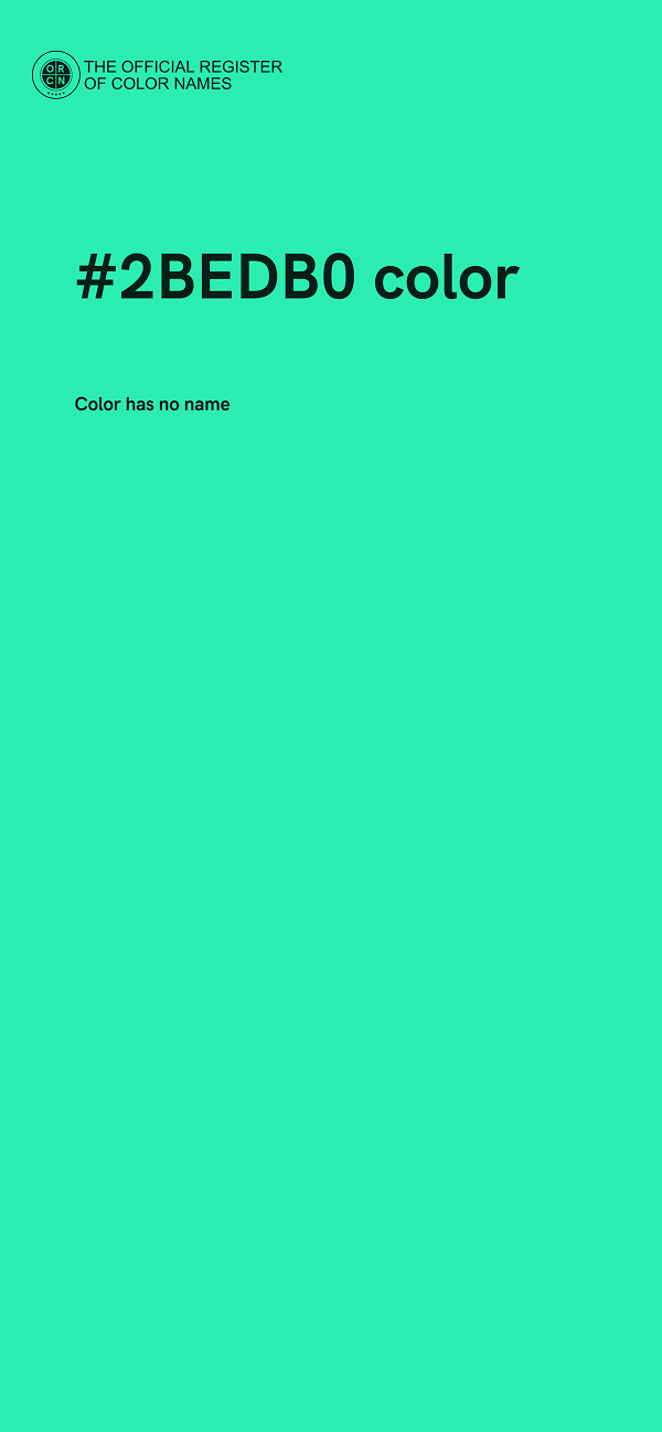 #2BEDB0 color image