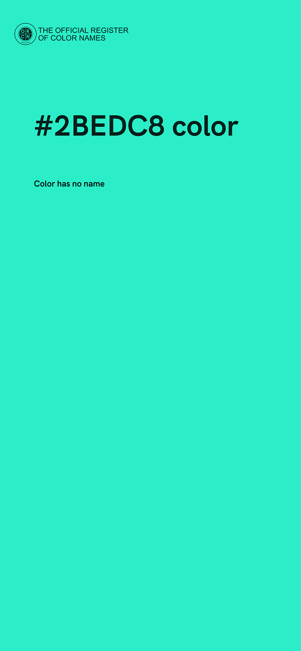 #2BEDC8 color image