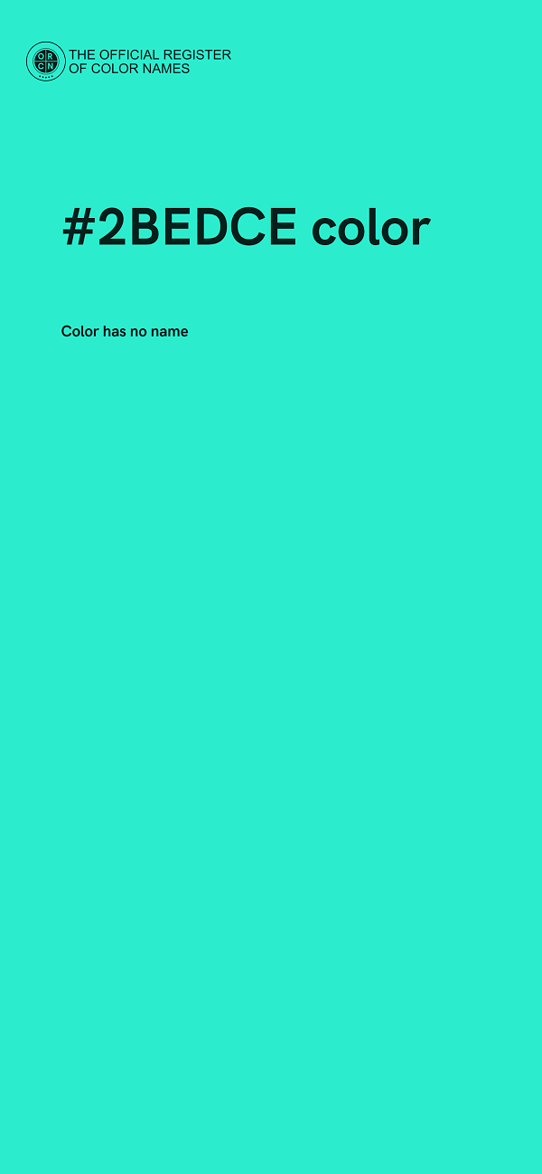 #2BEDCE color image