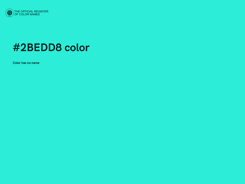 #2BEDD8 color image