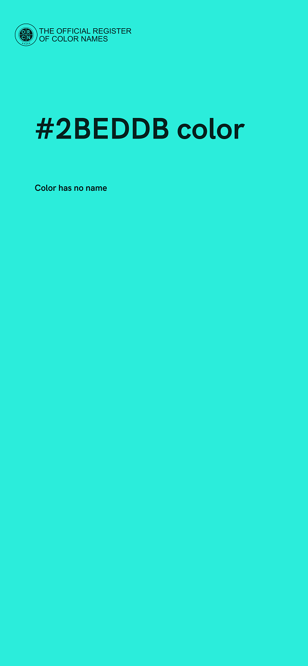 #2BEDDB color image