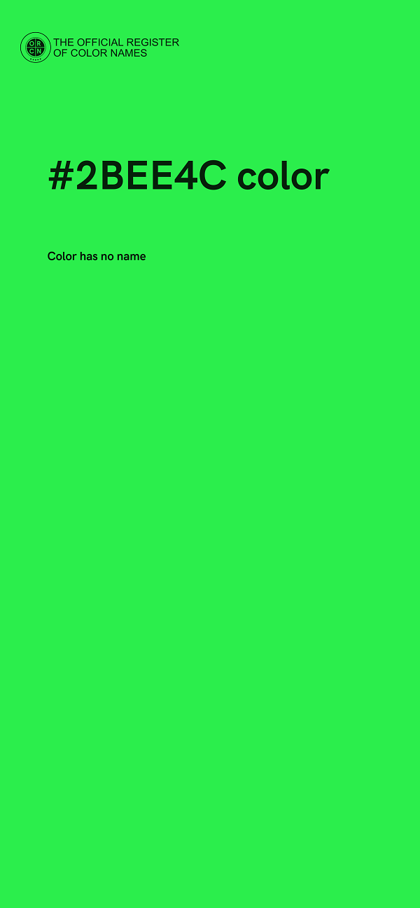 #2BEE4C color image