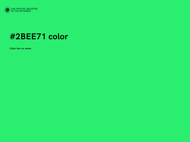 #2BEE71 color image