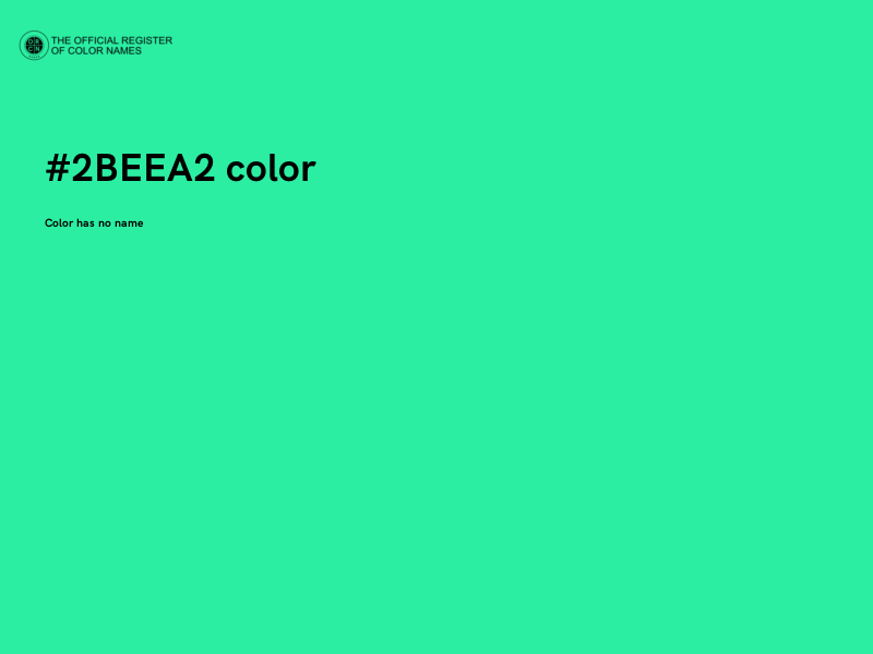 #2BEEA2 color image