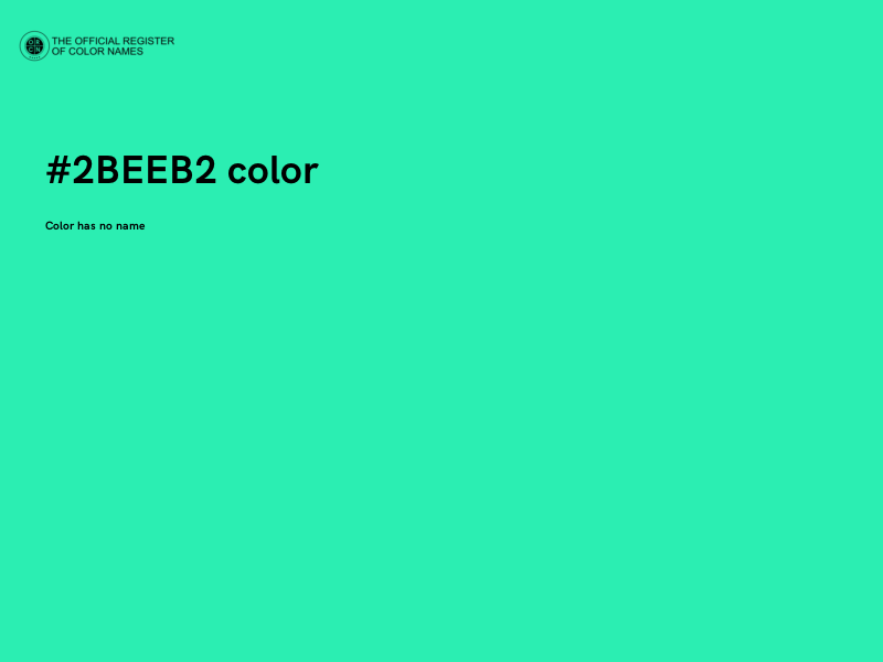 #2BEEB2 color image